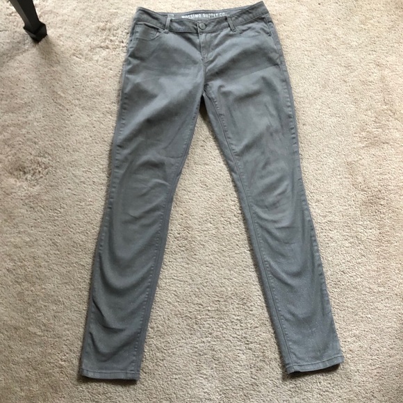 Mossimo Mid-Rose Skinny Silver Gray Jeans Sz 7 - Picture 2 of 5